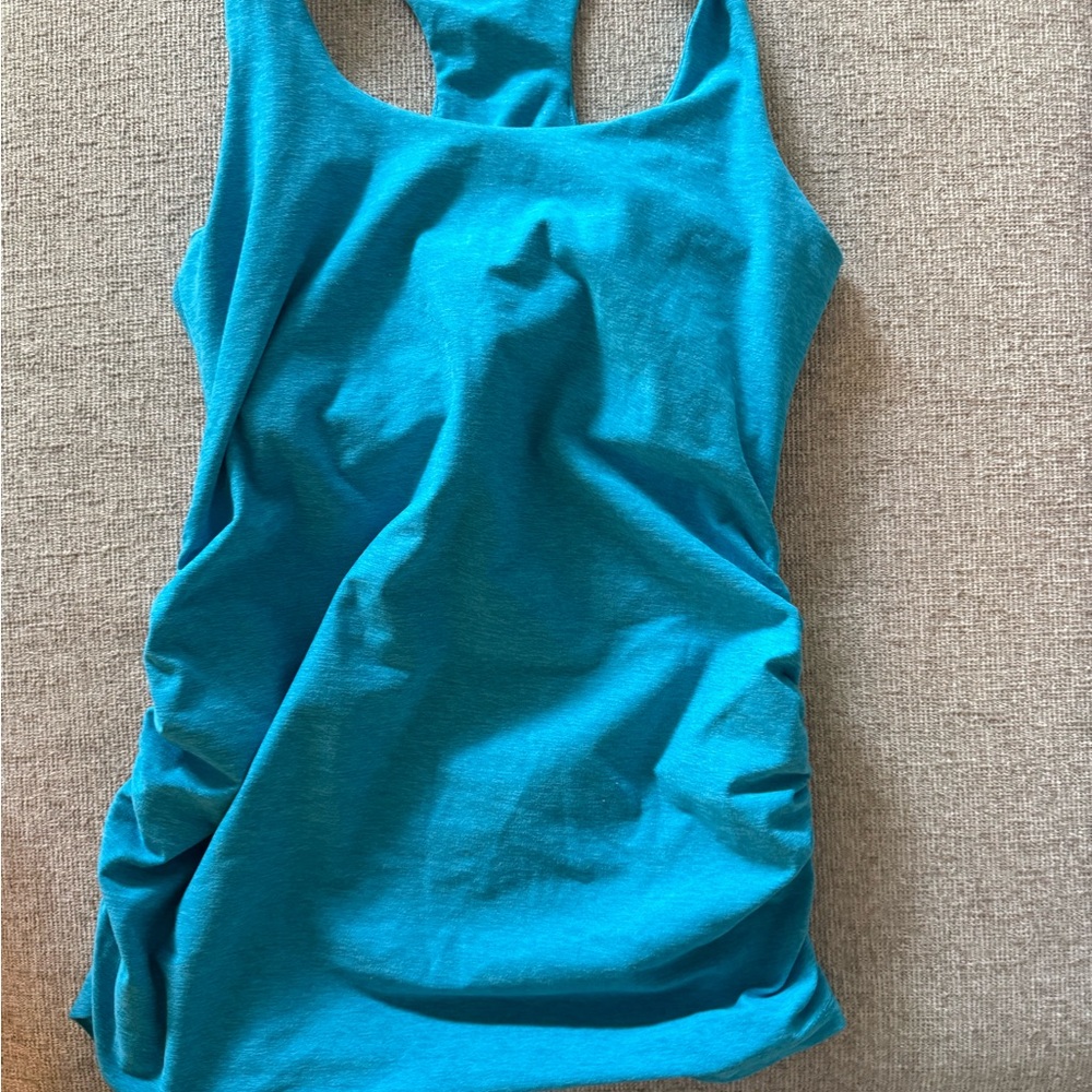 Beyond Yoga Turquoise Blue Tank Top Space dye racer back